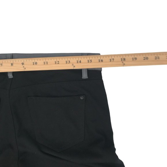 NWT Bisou Bisou Womens Gray Faux Vegan Front Black Knit Back Jegging Size 10 - Picture 5 of 13